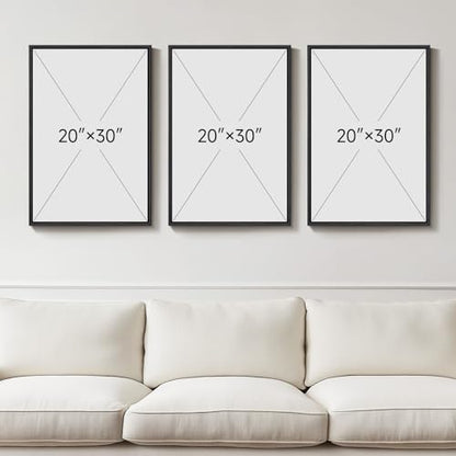 Large 3D Textured Framed Neutral Abstract Wall Art Set, 3 Piece, 20x30 In | Solid wood frames, sculptural relief details, white and brown tones, ready to display in living room, bedroom and lounge - color: Brown White, size: 20"w X 30"h X 3pcs