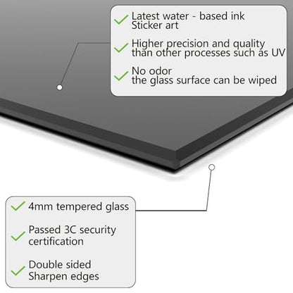 Evgosm tempered glass backsplash for stove, Flowers Stove Splashback, Glass Backsplash, Used for Kitchen Wall Protection and Decoration, Easy to Install and Clean. - size: 30"L x 15"W