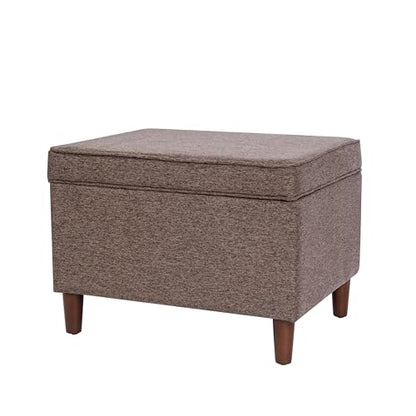 HomePop 24" Dinah Collection Storage Ottoman - Chocolate Brown - color: Brown