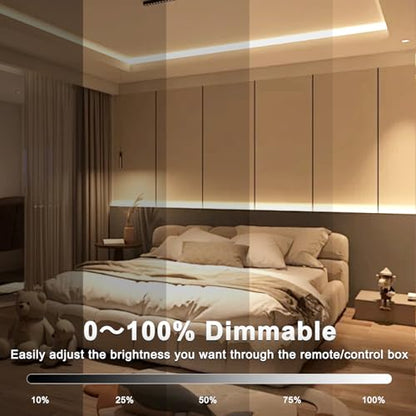 COB LED Strip Lights 6.6FT,3000K 5V USB Dimmable Warm White | Flexible Light Strip TV LED Backlights，8mm Width LED Rope Lights with App Control for Living Room,Kitchen，Shelf, Cabinet - color: Warm White, size: 6.6ft