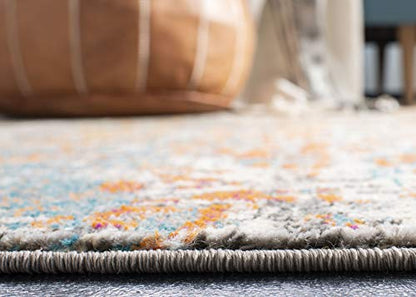 SAFAVIEH Madison Collection Runner Rug - 2'2" x 6', Grey & Pink, Modern Abstract Design, Non-Shedding & Easy Care, Ideal for High Traffic Areas in Living Room, Bedroom (MAD460A) - color: Grey/Pink, size: 2'2" x 6' (Runner)