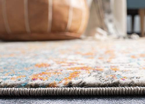 SAFAVIEH Madison Collection Runner Rug - 2'2" x 10', Grey & Pink, Modern Abstract Design, Non-Shedding & Easy Care, Ideal for High Traffic Areas in Living Room, Bedroom (MAD460A) - color: Grey/Pink, size: 2'2" x 10' (Runner)