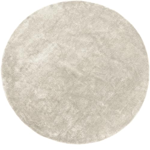nuLOOM Loni Cream Solid Washable Area Rug, 4' Round - color: Cream, size: 4' (Round)