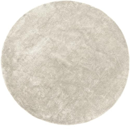 nuLOOM Loni Cream Solid Washable Area Rug, 4' Round - color: Cream, size: 4' (Round)
