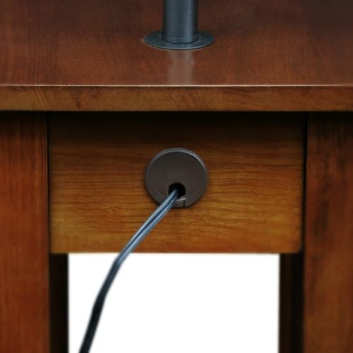 Leick Home Mission End Table, 12", Medium Oak - color: Medium Oak / Blackened