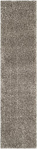 SAFAVIEH Milan Shag Collection Area Rug - 2' x 4', Grey, Solid Design, Non-Shedding & Easy to Clean, Plush Thick Pile, Ideal for Foyer, Bedroom, Accent Space (SG180-8080) - color: Grey, size: 2' x 4' (Rectangular)