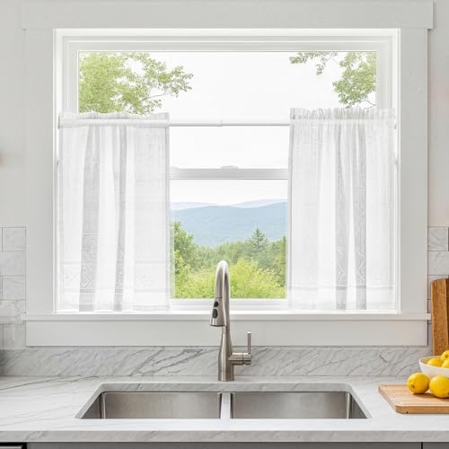Tension Rods 23-48Inch Tension Curtain Rod Adjustable Curtain Rods | no Drilling White Tension Rods for Windows Spring rods for Doorway,Closet,Windows - color: White, size: 23" to 48"-1Pcs
