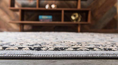 Unique Loom Sialk Hill Collection Area Rug - Washington (2' 2" x 3' 1" Rectangle, Gray/ Black) - color: Gray/Black, size: 2'2" x 3'1" (Rectangular)