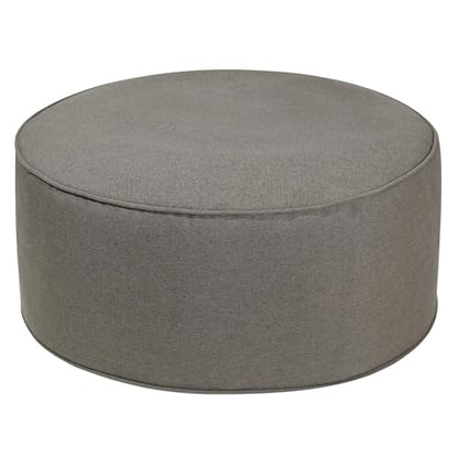 FUNHOME Inflatable Stool Ottoman Footrest with Handle D20 xH9-Beige Coffee | Indoor Outdoor Footrest Seat, Water-Repellent, Footstool Pouf for Home Patio Garden and Camping Use - color: Beige Coffee