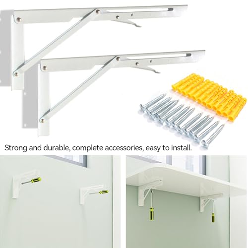 Wall Mounted Folding Table, Fold Down Table Wall Mounted, Wall Mounted Folding Table for Laundry Room, Floating Table for Wall, Wall Desk Fold Down for Small Spaces