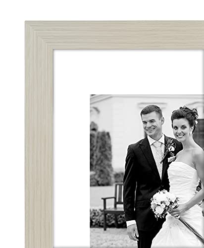 Americanflat Set of 7 Picture Frames with Shatter-Resistant Glass - Gallery Wall Frame Set with One 11x14, Two 8x10 and Four 5x7 Frames - Signature Collection - Light Wood | Includes one 11x14, two 8x10 and four 5x7, shatter-resistant glass, hanging hardw