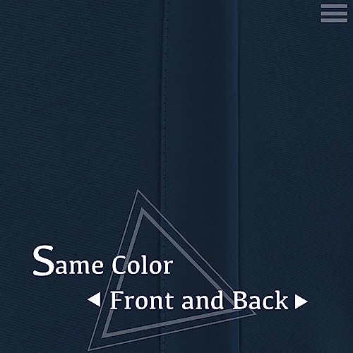 Turquoize Navy Blackout Window Drapes Room Darkening Themal Insulated Grommet/Eyelet Top Nursery/Living Room Curtains for Bedroom/Living Room Each Panel 42 in x 54 in (W x L) (Set of 2 Panels) - color: Navy, size: 42"W x 54"L (Pack of 2)
