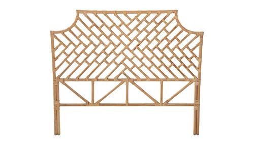 Kouboo Rattan Chippendale Headboard Twin Size Natural - size: Twin