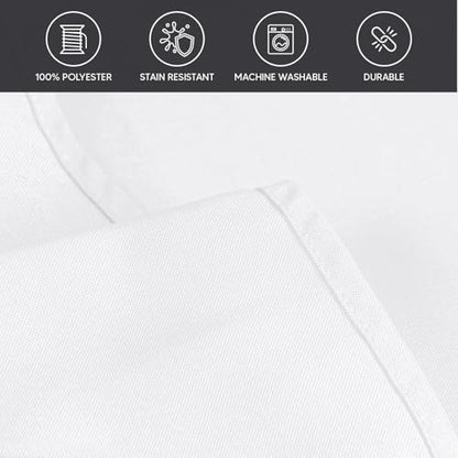 Utopia Kitchen Round Table Cloth 2 Pack [90 Inches, White] | Tablecloth Machine Washable, Polyester Table Cover for Dining, Buffet Parties, Picnics, Events, Weddings and Restaurants - color: White, size: 2 Pack 90 Inch Tablecloth