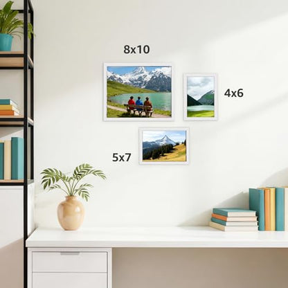 Giftgarden 8x10 Picture Frame Set of 18, Lightweight 8 by 10 Frames Bulk for Gallery Wall Photo Hanging and Tabletop Display, White - color: White*18, size: 8x10