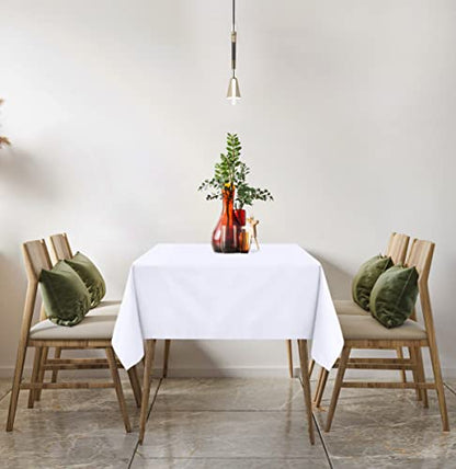 Utopia Kitchen Rectangle Table Cloth 2 Pack [90x156 Inches, White] | Tablecloth Machine Washable, Polyester Table Cover for Dining, Buffet Parties, Picnics, Events, Weddings and Restaurants - color: White, size: 2 Pack 90x156 Inch Tablecloth