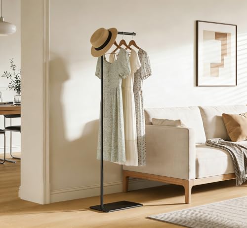 Matte Black Metal Coat Rack, Freestanding Coat Stand with Heavy-weight Slate Base, Modern Clothing Tree for Entryway, Bedroom, Hallway (A13) - color: A13