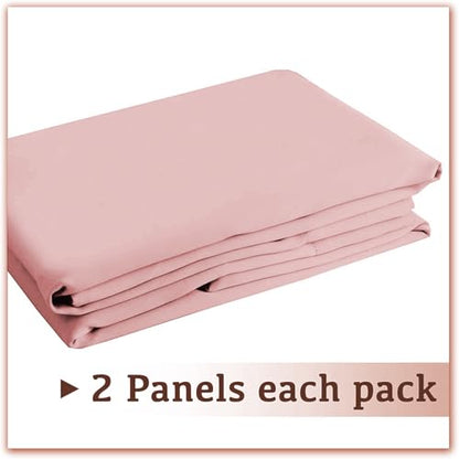 Baby Pink Blackout Curtains for Girls Bedroom Living Room 54 Inch Length 2 Panels Nursery Thermal Insulated Room Darkening Grommet Top Noise Reducing Window Curtains, 42W x 54L, Baby Pink - color: Baby Pink, size: 42"W x 54"L (Pack of 2)