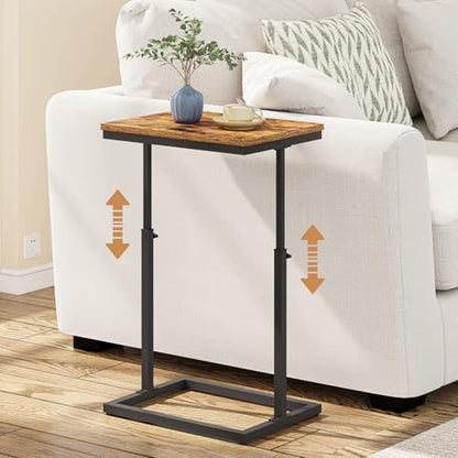 TUTOTAK End Table, Side Table, Tall Couch Table, Sofa Table | for Living Room, Bedroom, Brown TB01BB083P - color: Brown, size: 1 Pack, style: Large