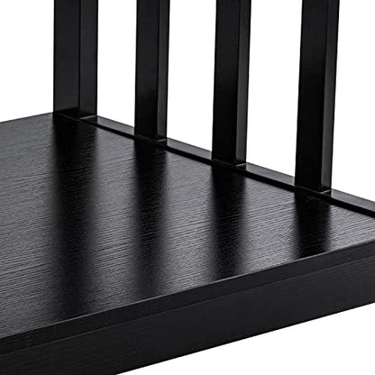 ChooChoo Mission Coffee Table, Black Wood Living Room Table with Shelf, 40 Black - color: Black, size: 22"D x 39.9"W x 18.1"H