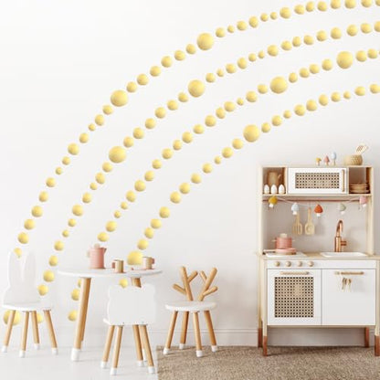 TaoBary 15 Sheet 300 Pcs Irregular Polka Dot Boho Wall Decals,Gold | Removable Modern Vinyl Boho Wall Stickers Terrazzo Pattern for Playroom Bedroom - color: Gold