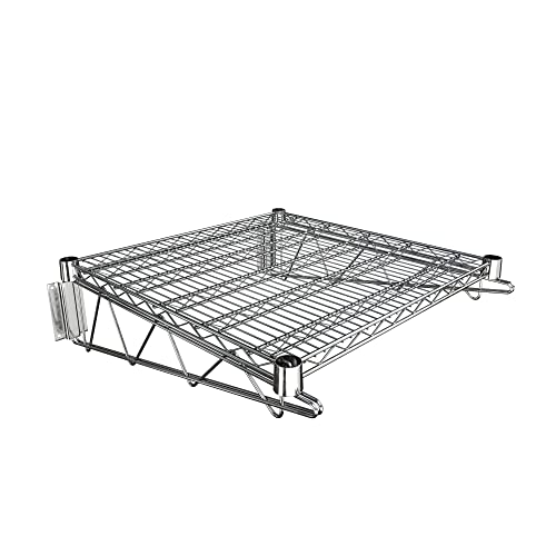 24" x 24" Chrome Wire Wall Mount Shelf - color: Chrome, size: 24" x 24"