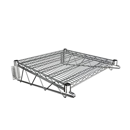 24" x 24" Chrome Wire Wall Mount Shelf - color: Chrome, size: 24" x 24"