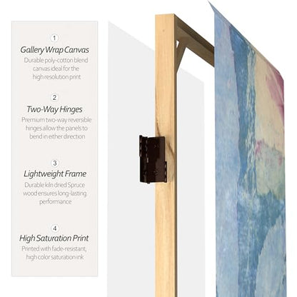 6 ft. Tall Double Sided Love Blossom Canvas Room Divider - color: Love Blossom