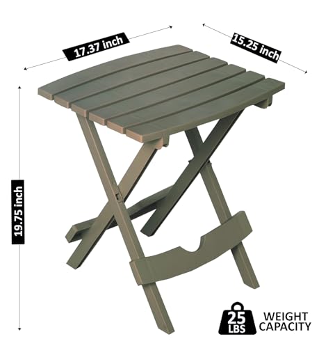 Adams Quik-Fold® Side Table - Gray - color: Grey