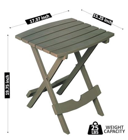 Adams Quik-Fold® Side Table - Gray - color: Grey