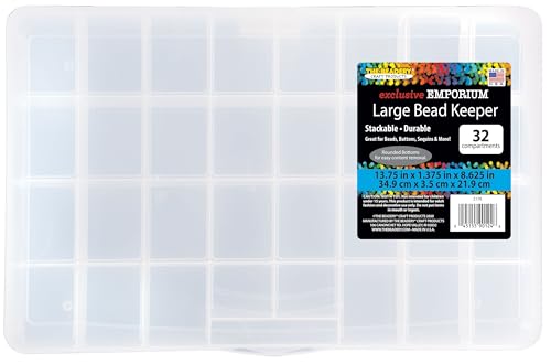 The Beadery - Large Bead Keeper Storage Box, 32 Compartment - 2176