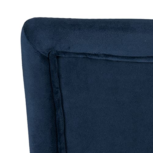 HomePop Parsons Classic Upholstered Accent Dining Chair, Set of 2, Navy Velvet - color: Navy Velvet, style: Pack of 2