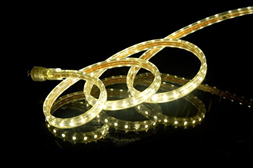 UL Listed, 20 Feet,Super Bright 5400 Lumen, 3000K Warm White, Dimmable, 110-120V AC Flexible Flat LED Strip Rope Light,Commercial Grade, Indoor Outdoor use, Ready to plug n shine - color: Warm White 3000K