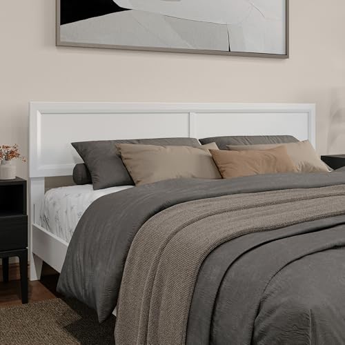 AFI, Sophia Adjustable Modern King Wood Headboard, White - color: White, size: King (U.S. Standard)