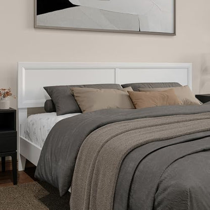 AFI, Sophia Adjustable Modern King Wood Headboard, White - color: White, size: King (U.S. Standard)