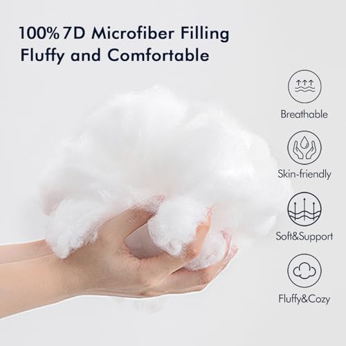 MIULEE Pack of 2 12x24 Inch Outdoor Pillow Inserts | Water-Resistant Decorative Premium Lumbar Pillow Stuffer Sham for Porch Swing Couch Sofa Cushion Patio Furniture - size: 12x24 Inch