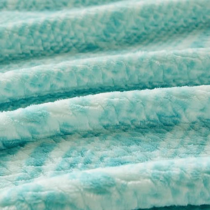 COOVA Fleece Bed Blanket Twin Size, Super Soft and Cozy 3D Jacquard Warm Blankets, Lightweight and Fuzzy Throw for Couch, Sofa, Chair, Giftable (Light Green, 60"x80") - color: Graphite Light Green, size: 60"x80"