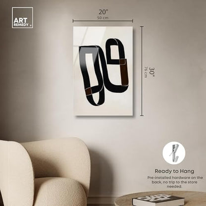 The Buckle I Acrylic Print Black Minimalist Art by Art Remedy, Ready to Hang, 20 x 30 - size: 30"L x 20"W