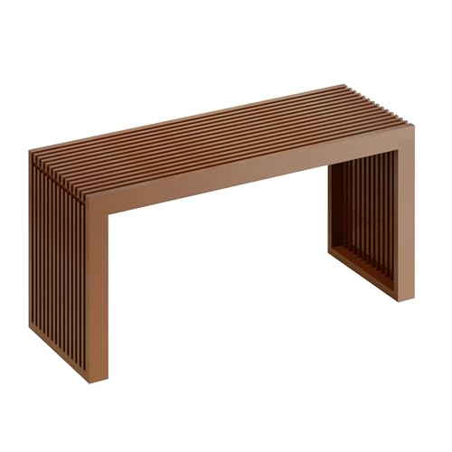 APRTAT Bamboo Dining Bench 35-Inch Indoor Wood Shoe Rack Bench for Entryway | Easy Assemble, Sturdy & Durable,Slatted Design,Versatile Everyday Seating,Living Room Hallway Bedroom Bathroom - color: Light Brown, size: Long