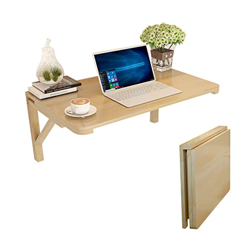 Wall Mounted Floating Folding Table Pine Wood Heavy Duty Drop Down Table Wall Mounted Folding Table For Laundry Room Folding Desks For Small Spaces Dining Table Desk Easy To Install ( Size : L20inchxW - size: L20inchxW12inch