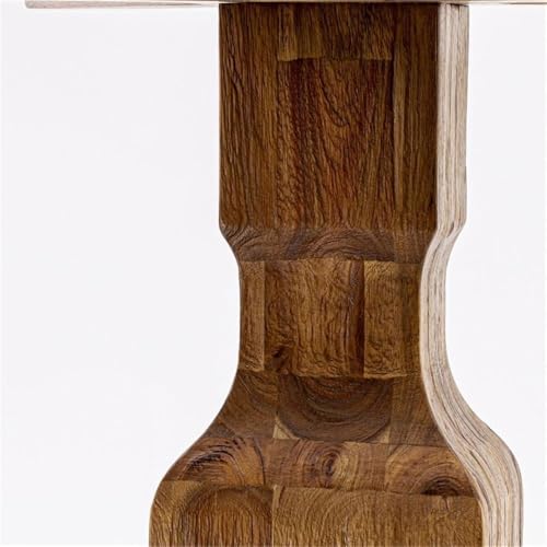 FE3-0N-TP Ferris Modern Kitchen Table - a Round Dining Table Top with Pedestal Base, 48x48 Inch, Sandblasting Antique Walnut - color: Fe3-0n-tp, size: 48x48 Inch