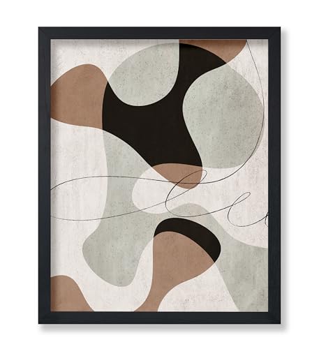 Poster Master Earth Tones Shapes Poster - Watercolor Print - Mid Century Modern & Aesthetic Art - Chic Boho & Contemporary Art - Living Room Wall Decor - 8x10 UNFRAMED - color: Style-08, size: 8"L x 10"W