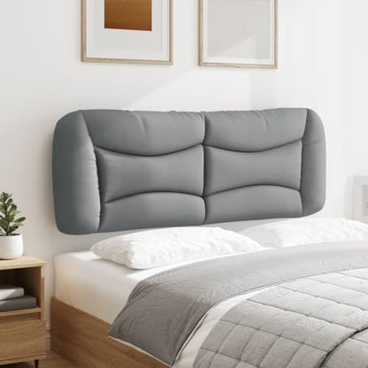 Wall Mounted Headboard Cushion 53.9 Inch Wavy Striped Fabric Backrest Support Pillow for Bed Bedroom Reading Lounge Light Gray - color: Light Gray 5