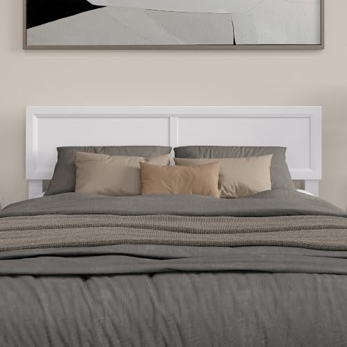 AFI, Sophia Adjustable Modern Queen Wood Headboard, White - color: White, size: Queen (U.S. Standard)