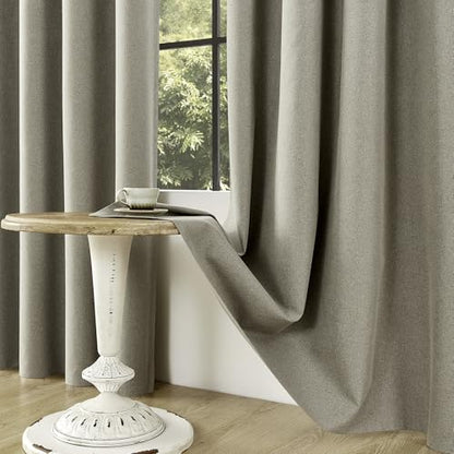 ChrisDowa Sand Blackout Curtains 45 Inches Long 2 Panels for Bedroom | Room Darkening,Light Blocking,Thermal Insulated,Faux Linen,Farmhouse,Grommet,Window Treatment,Drapes,Living Room,52x45 - color: Sand, size: 52"W x 45"L (Pack of 2)