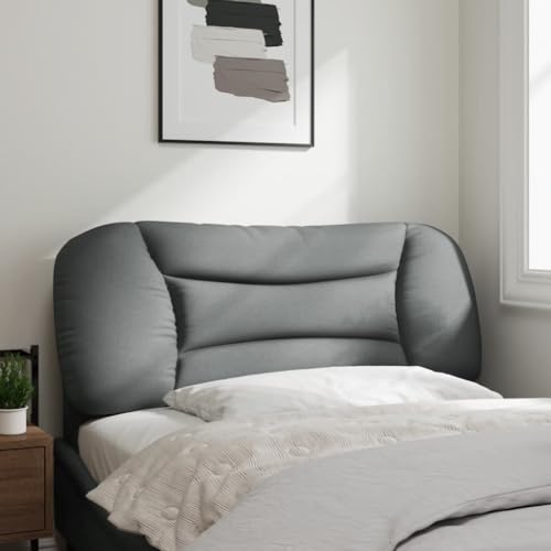 Wall Mounted Headboard Cushion, Rectangular Upholstered Reading Pillow with Adjustable Height for Bedroom Bed Back Support, Light Gray Textured Fabric - color: Light Gray