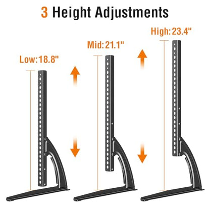 ELIVED Universal Table Top TV Stand for Most 27-55 Inch Flat/Curved TVs | TV Base Height Adjustable Legs Stand, Replacement TV Feet Holds up to 88lbs, Max VESA 800x400mm