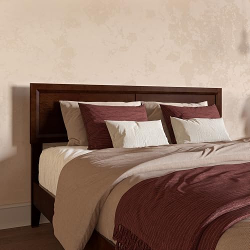 AFI, Sophia Adjustable Modern Queen Wood Headboard, Walnut - color: Walnut, size: Queen (U.S. Standard)