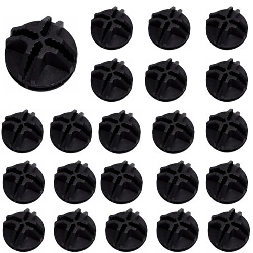 20 Pieces Cube Connectors, Wire Grid Cube Connector for Modular Closet Storage Organizer and Wire Shelf (Black)