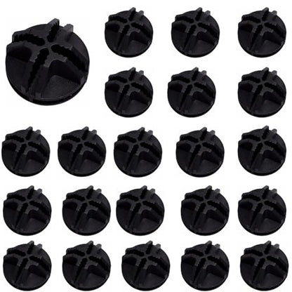20 Pieces Cube Connectors, Wire Grid Cube Connector for Modular Closet Storage Organizer and Wire Shelf (Black)